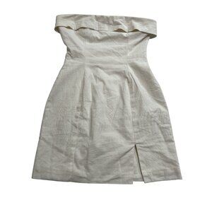 Cellecci Strapless Mini Dress in White